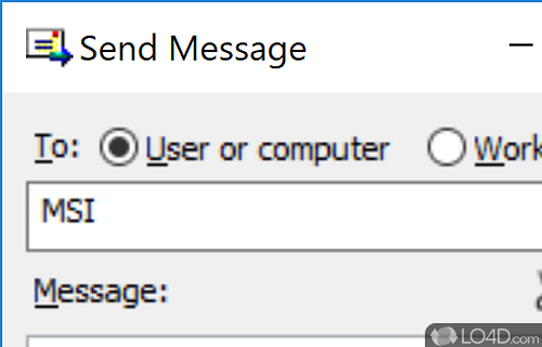 User interface - Screenshot of WinMessenger