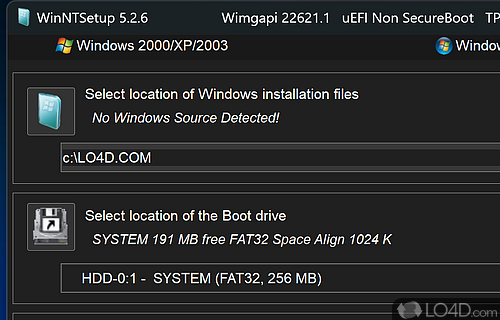 Personalize Windows setup before installing it on computer - Screenshot of WinNTSetup