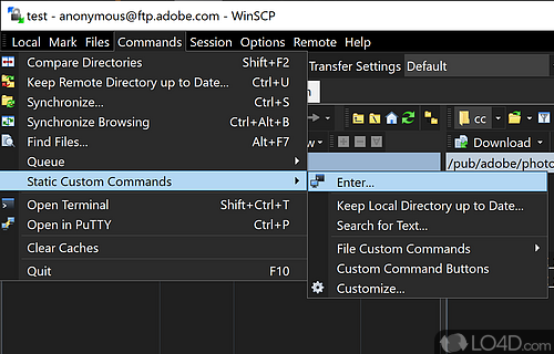 SFTP, SCP, FTPS and FTP client - Screenshot of WinSCP