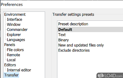 User interface - Screenshot of WinSCP