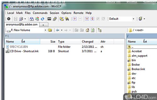 Screenshot of WinSCP Portable - And open-source FTP, SFTP and SCP client that use to transfer files between a local and remote computer