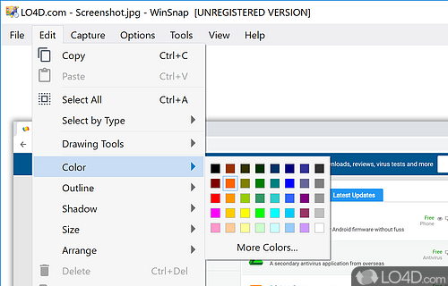 Simple, fast and lightweight user-friendly screenshot utility for Windows - Screenshot of WinSnap
