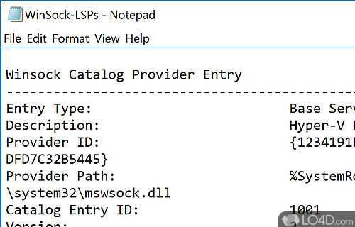 Reset the TCP/IP network settings to Windows defaults - Screenshot of Winsock Repair