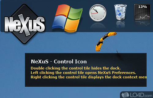 Multi-level dock system which grants you instant access to apps, system settings - Screenshot of Nexus
