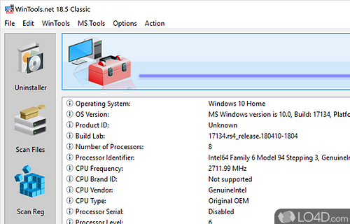 System maintenance can now be dealt in a more streamlined manner through this tool - Screenshot of WinTools.net