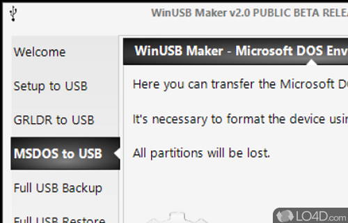 Start up disk - Screenshot of WinUSB Maker