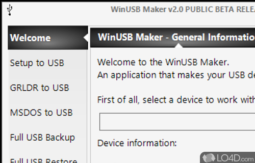 Neatly create bootable USB drives with various versions of Windows - Screenshot of WinUSB Maker