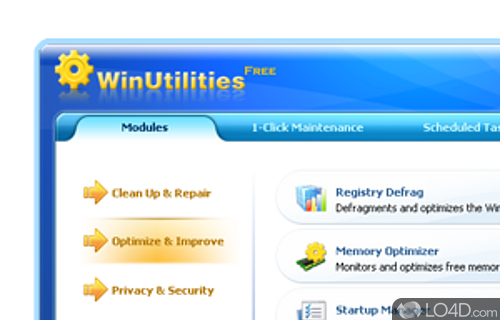 Screenshot of WinUtilities Free - Clean, optimize and secure the PC