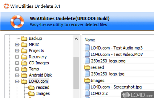 WinUtilities Undelete Screenshot