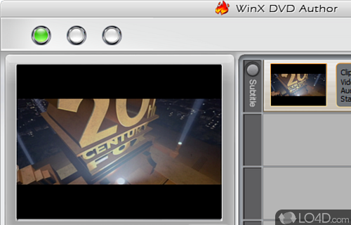 Burn video file to DVD with menu, subtitle - Screenshot of WinX DVD Author