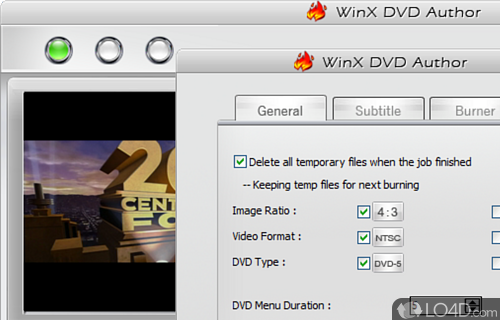 Create and burn home video DVD with DVD chapter menu - Screenshot of WinX DVD Author