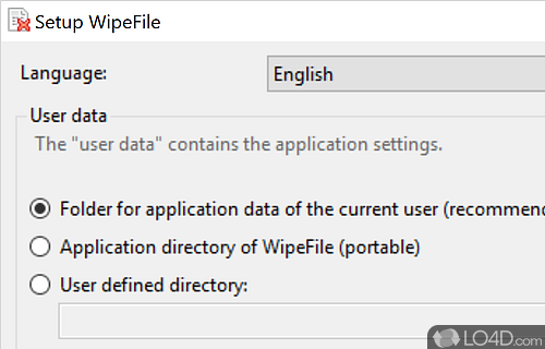 Extras - Screenshot of WipeFile Portable