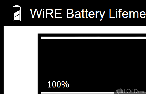 View detailed information about device's battery, such as its specifications, status - Screenshot of WiRE Battery Lifemeter