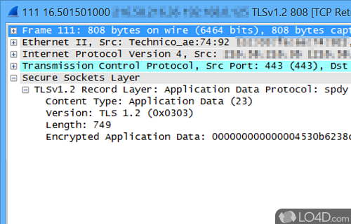 Network protocol analyzer - Screenshot of Wireshark Portable