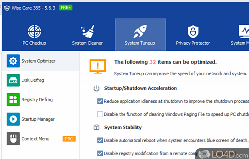 Easy to use PC system optimizer - Screenshot of Wise Care 365