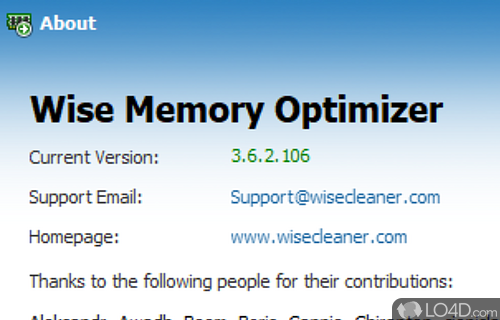 Features and Applications - Screenshot of Wise Memory Optimizer