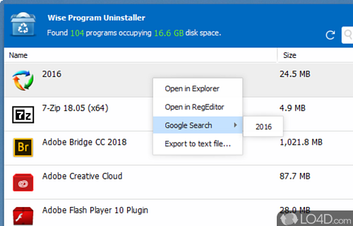 Straightforward looks - Screenshot of Wise Program Uninstaller