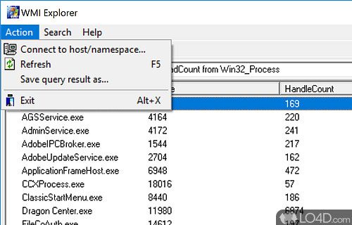 WMI Explorer screenshot