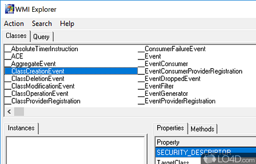 User interface - Screenshot of WMI Explorer