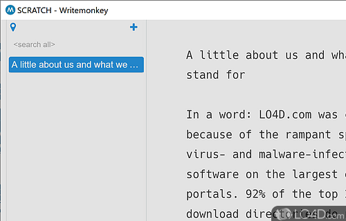 A writing app that doesn't distract - Screenshot of WriteMonkey