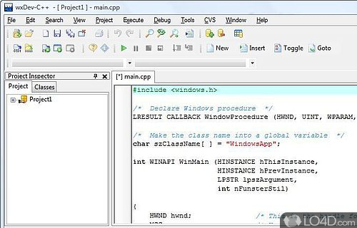wxDev C Plus Plus Screenshot