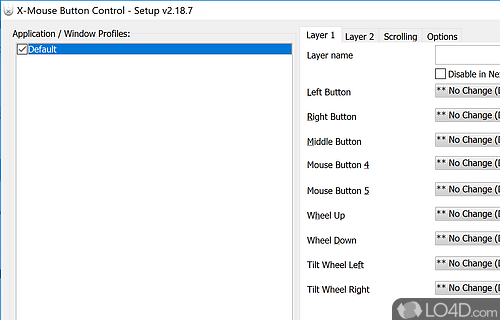 Reconfigure mouse controls and buttons - Screenshot of X-Mouse Button Control