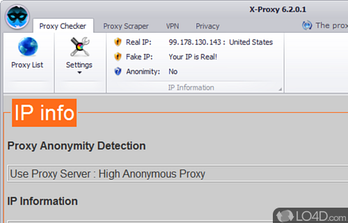 Find free proxies from the Internet - Screenshot of X-Proxy