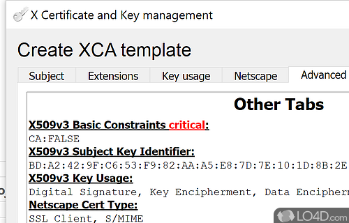 XCA screenshot
