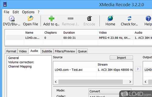 Performance - Screenshot of XMedia Recode