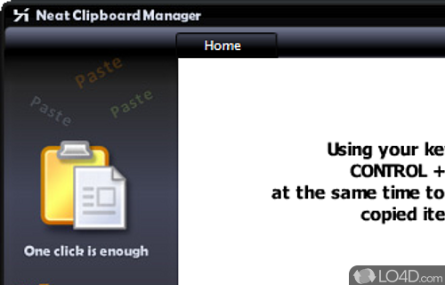 User interface - Screenshot of xNeat Clipboard Manager