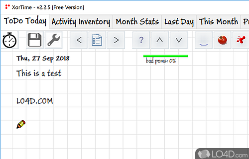 Manage your time and tasks - Screenshot of XorTime