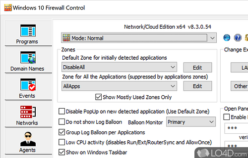 Windows Firewall - Screenshot of Windows Firewall Control