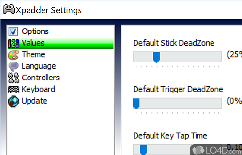 Assign keyboard keys to game controllers - Screenshot of Xpadder