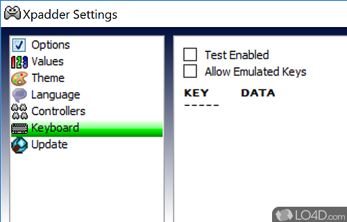 Clever easy to use and surprisingly handy - Screenshot of Xpadder