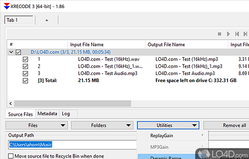 Easily split and convert audio files with this free tool - Screenshot of xrecode III