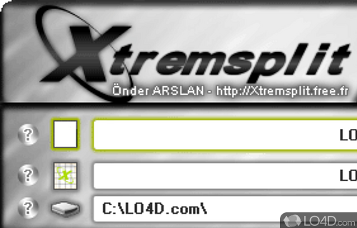 User interface - Screenshot of Xtremsplit