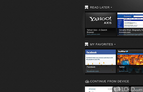 Yahoo Axis Screenshot