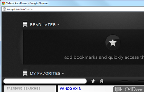 Screenshot of Yahoo! Axis - Yahoo! integration while you browse