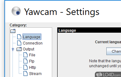 Several ways to broadcast - Screenshot of Yawcam