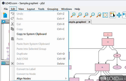 YEd - Screenshot of yEd Graph Editor