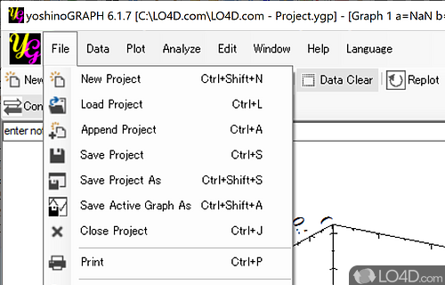 Clean GUI for designing and analyzing graphs - Screenshot of yoshinoGRAPH