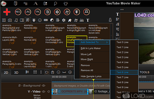 Upload - Screenshot of YouTube Movie Maker