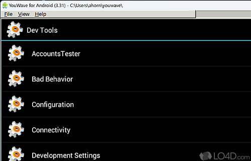 Interesting software solution for emulating the capabilities of an Android environment on your PC - Screenshot of YouWave