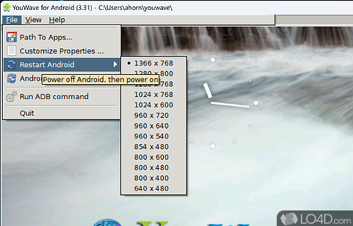 Install and run Android apps on your PC - Screenshot of YouWave