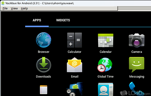 Use PC as an Android device with this utility that emulates the ICS interface - Screenshot of YouWave