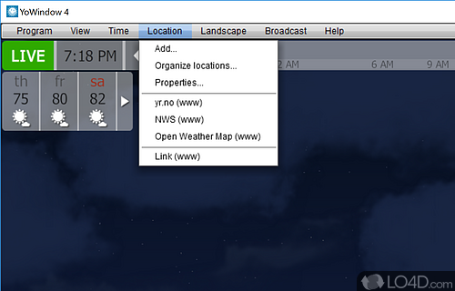 Weather conditions - Screenshot of YoWindow