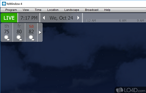 Get the weather forecast, find out temperatures, wind speed, humidity - Screenshot of YoWindow