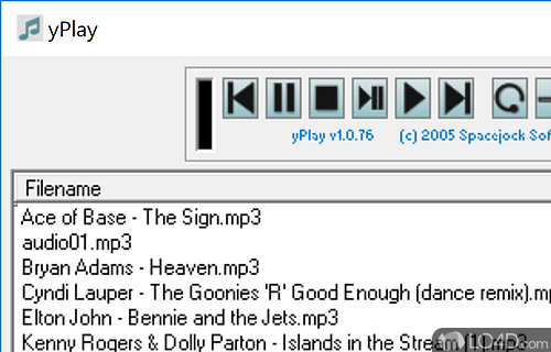MP3 audio player - Screenshot of yPlay