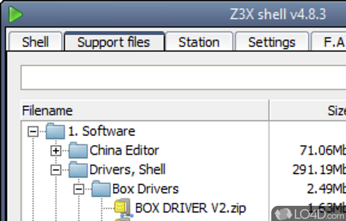 Mobile phone tool - Screenshot of z3x shell