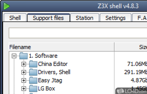 Great tool for management of flashing and unlock access Samsung devices - Screenshot of z3x shell